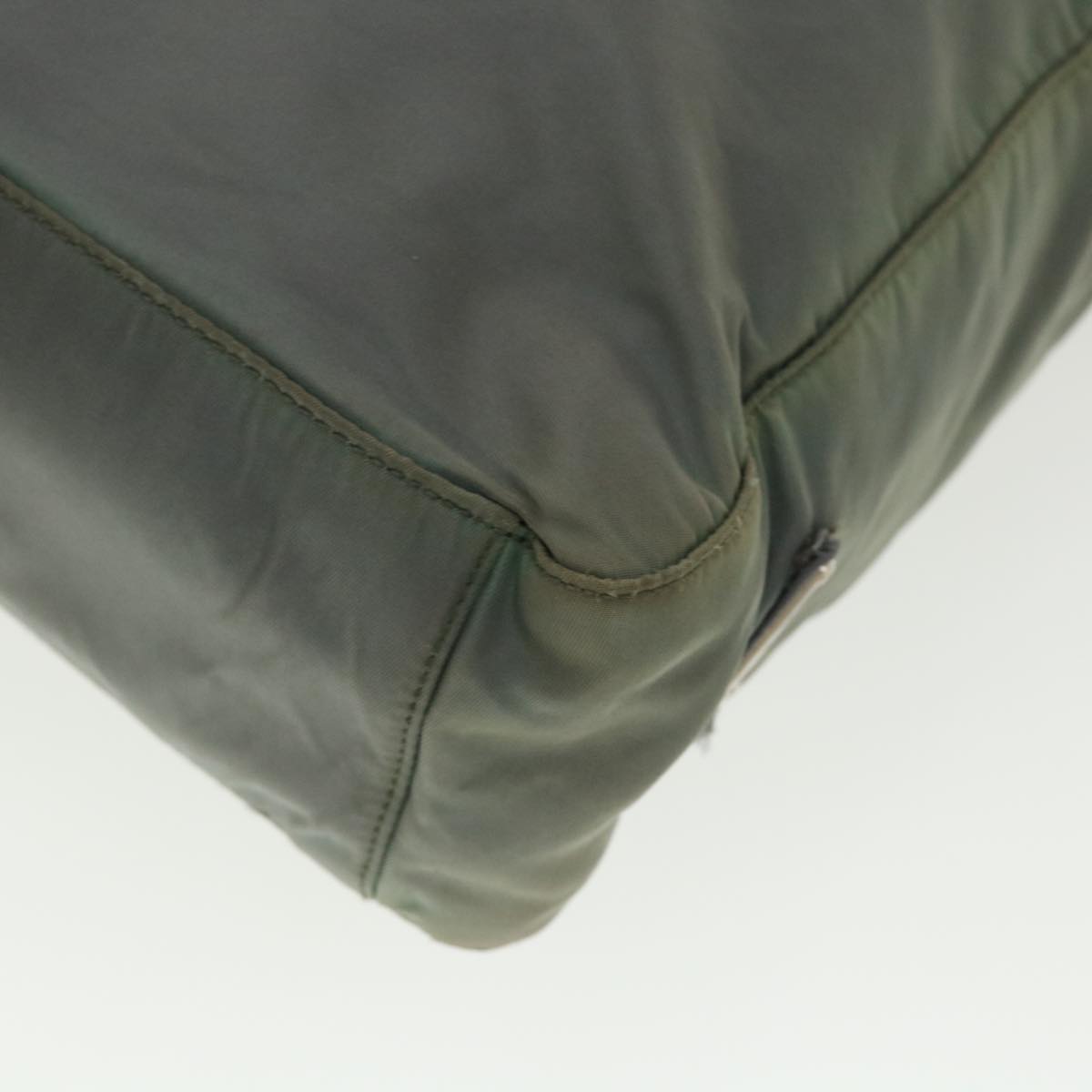 PRADA Shoulder Bag Nylon Gray Auth 35364