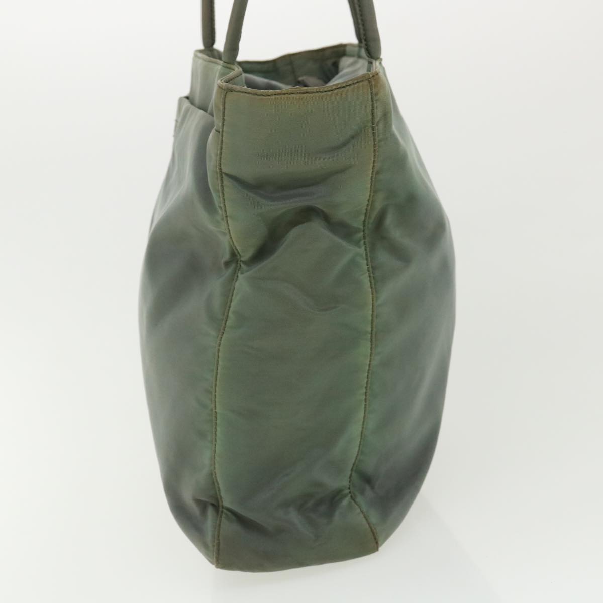 PRADA Shoulder Bag Nylon Gray Auth 35364