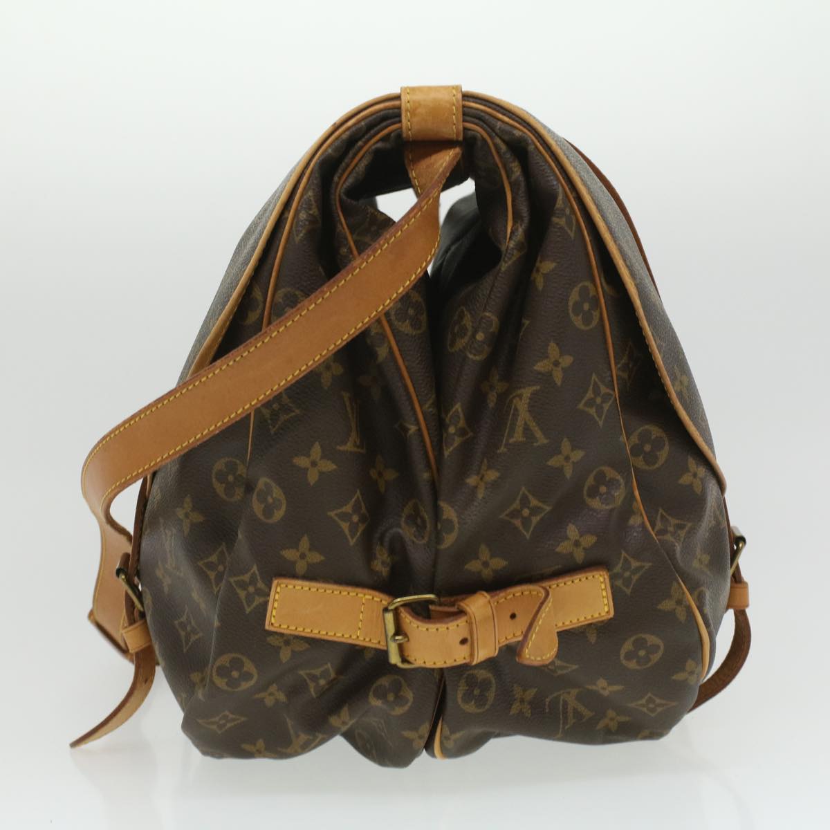 LOUIS VUITTON Monogram Saumur 43 Shoulder Bag M42252 LV Auth 35394