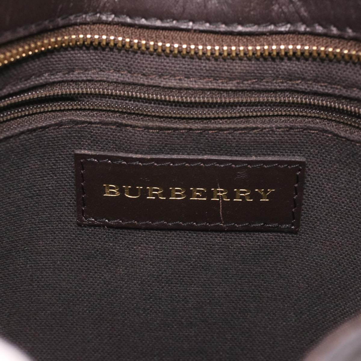 BURBERRY Nova Check Shoulder Bag PVC Leather Beige Auth 35432