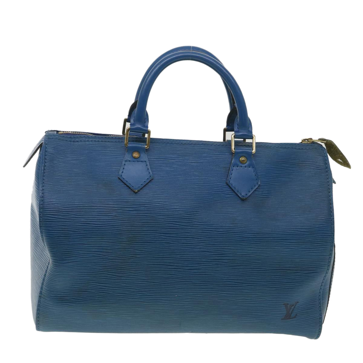 LOUIS VUITTON Epi Speedy 30 Hand Bag Blue M43005 LV Auth 35459