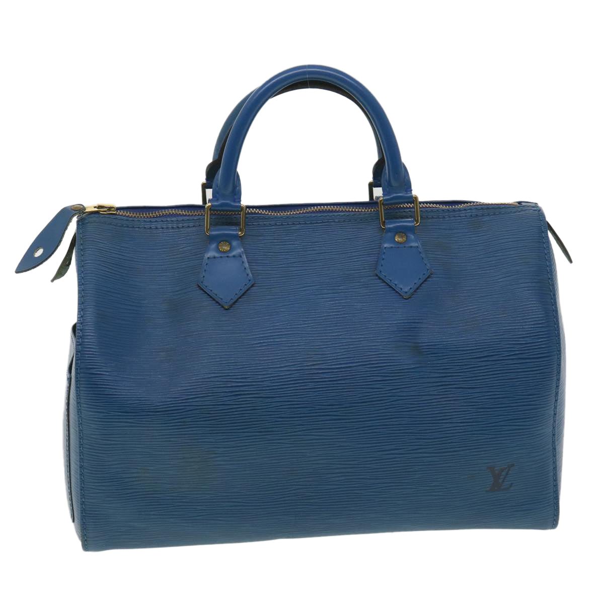 LOUIS VUITTON Epi Speedy 30 Hand Bag Blue M43005 LV Auth 35459