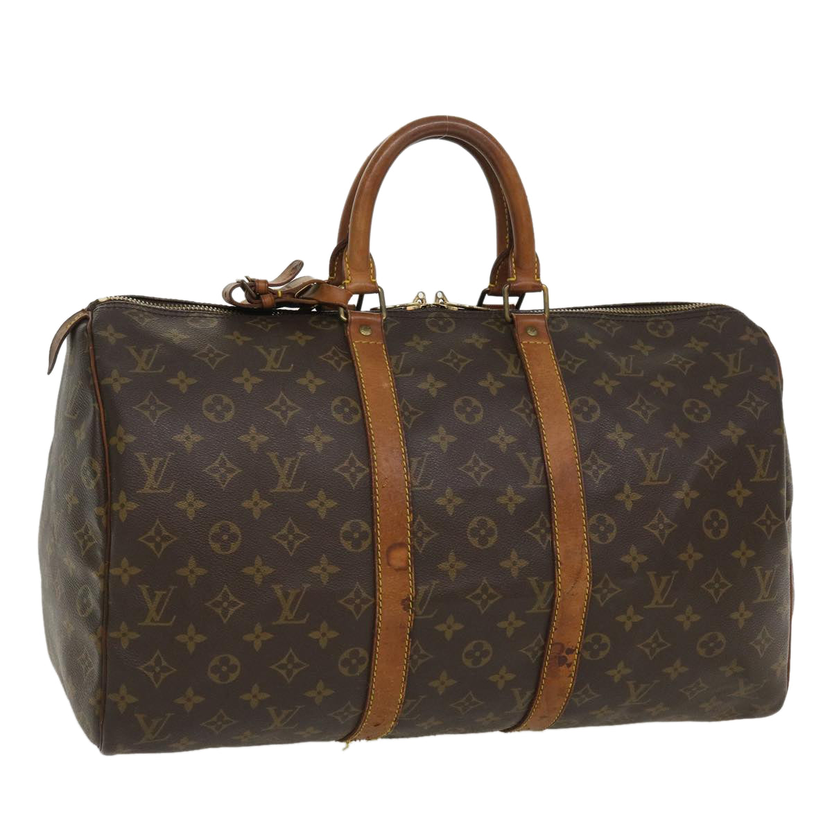 LOUIS VUITTON Monogram Keepall 45 Boston Bag M41428 LV Auth 35522