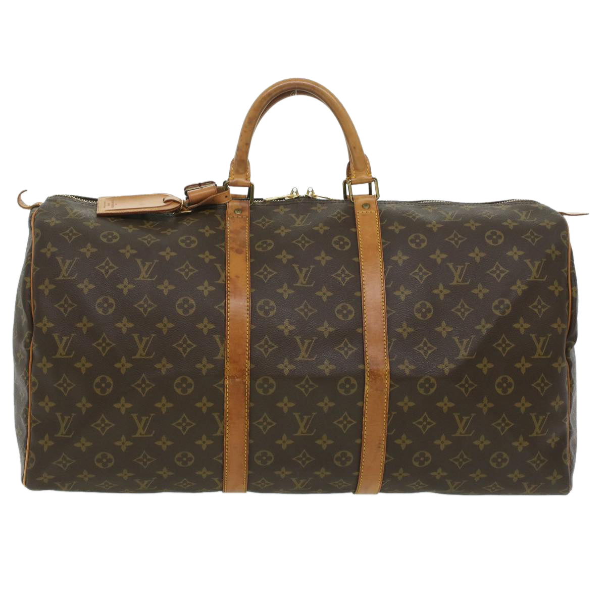 LOUIS VUITTON Monogram Keepall 55 Boston Bag M41424 LV Auth 35547