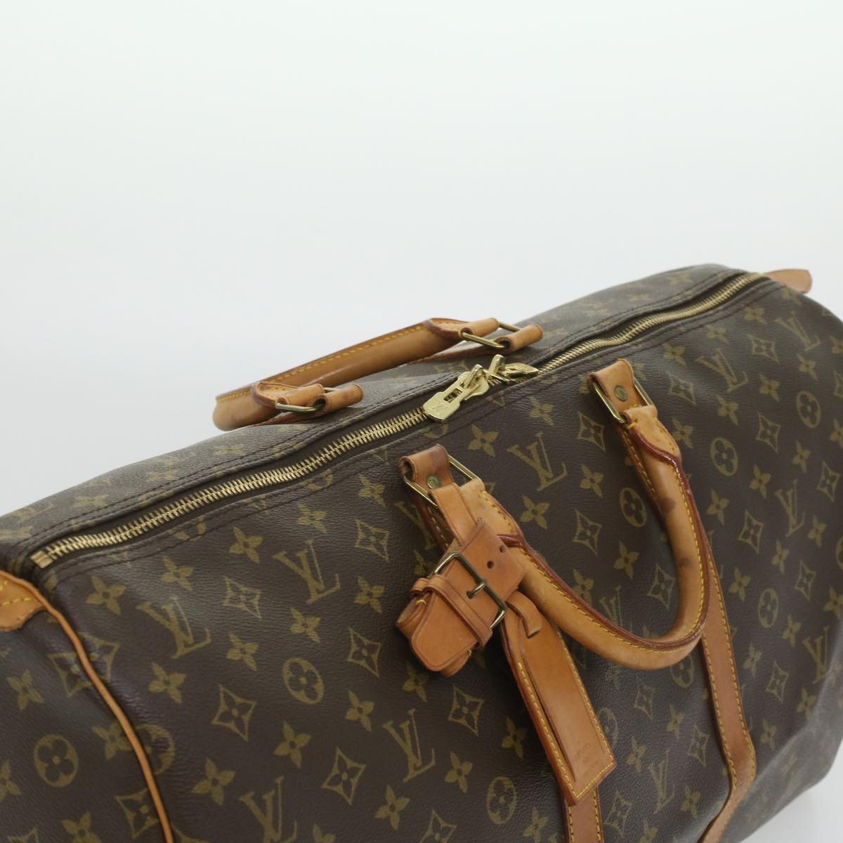 LOUIS VUITTON Monogram Keepall 55 Boston Bag M41424 LV Auth 35547