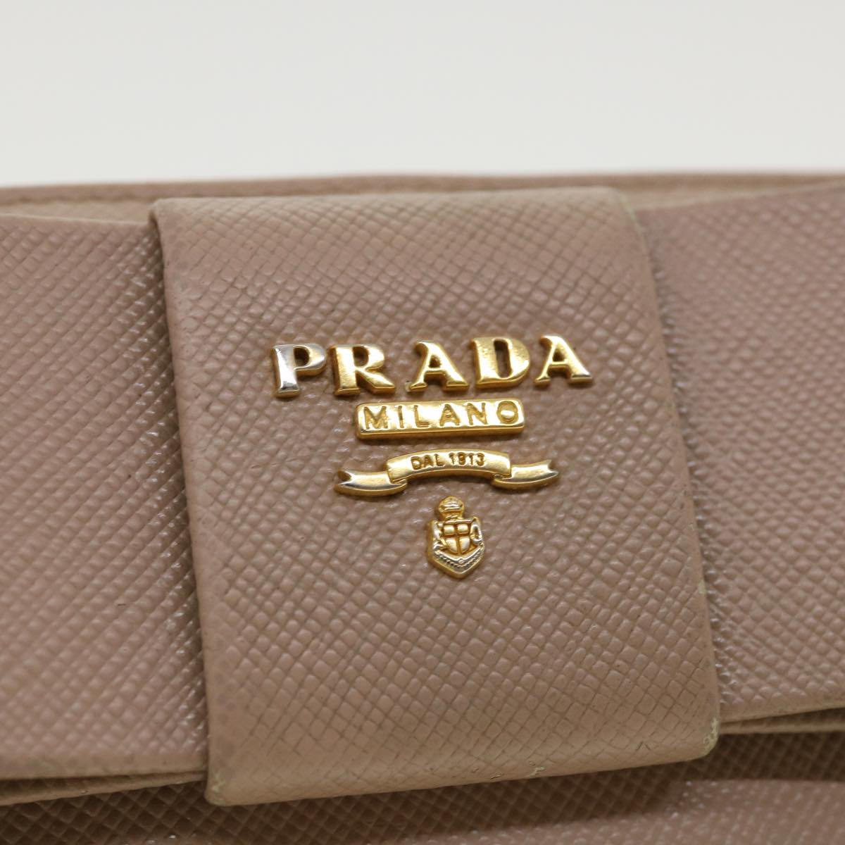 PRADA Long Wallet Safiano Leather Pink Auth 35586