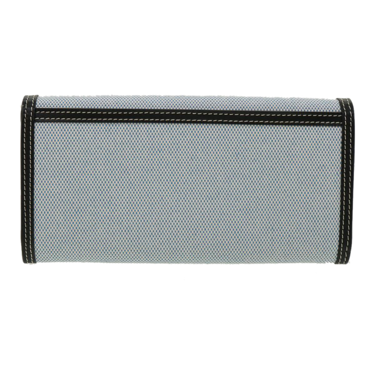 BURBERRY Long Wallet Canvas Light Blue Auth 35588 - 0