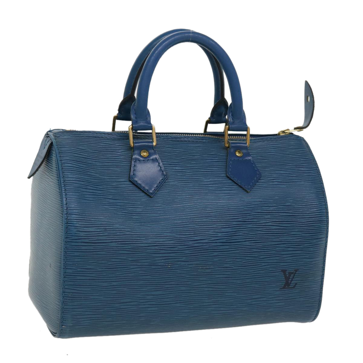 LOUIS VUITTON Epi Speedy 25 Hand Bag Blue M43015 LV Auth 35604