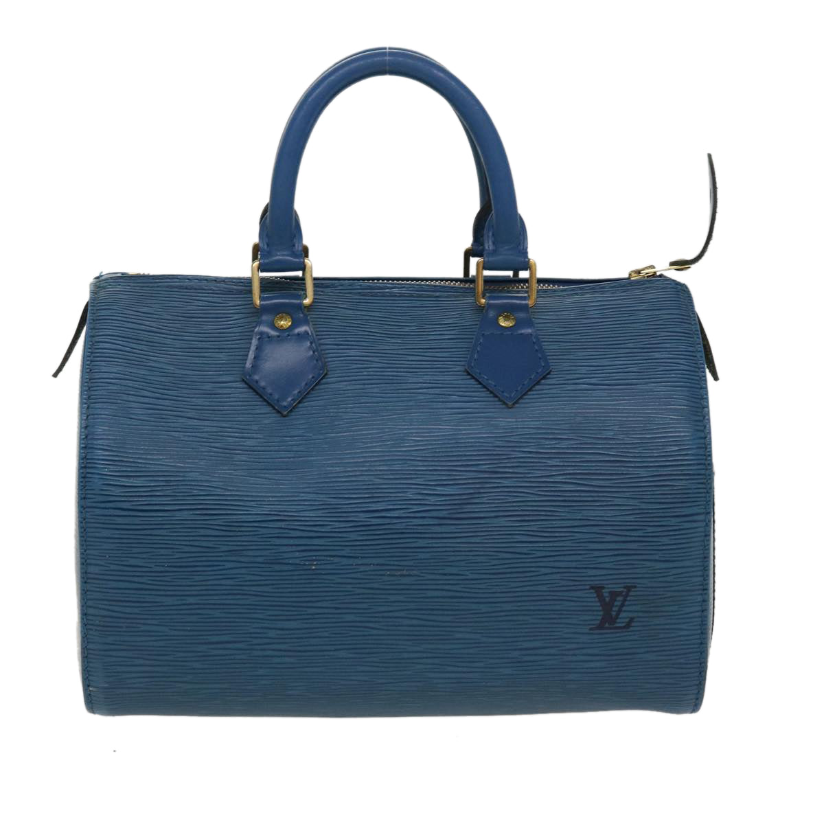 LOUIS VUITTON Epi Speedy 25 Hand Bag Blue M43015 LV Auth 35604