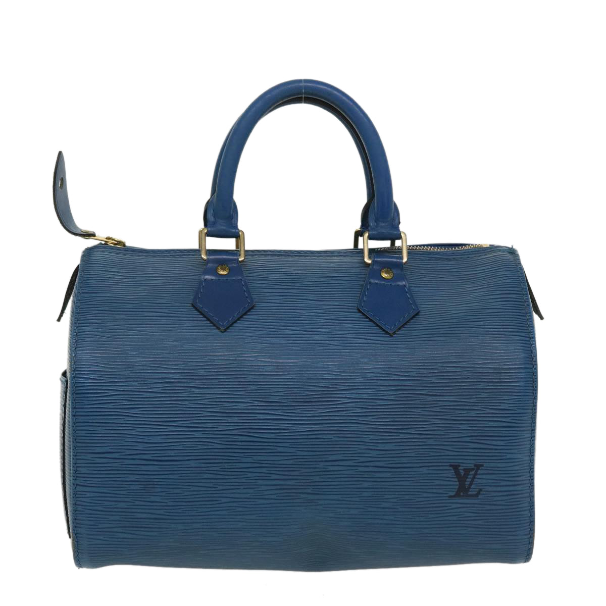 LOUIS VUITTON Epi Speedy 25 Hand Bag Blue M43015 LV Auth 35604