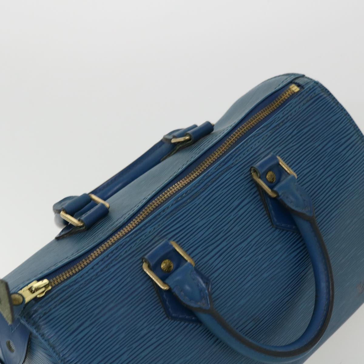 LOUIS VUITTON Epi Speedy 25 Hand Bag Blue M43015 LV Auth 35604