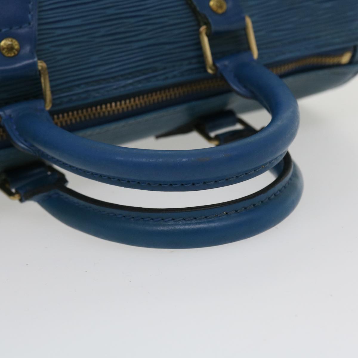 LOUIS VUITTON Epi Speedy 25 Hand Bag Blue M43015 LV Auth 35604