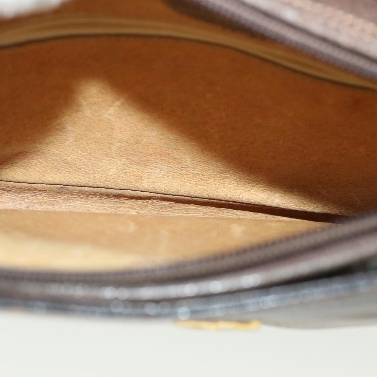 GUCCI GG Canvas Shoulder Bag PVC Leather Beige Brown Auth 35644