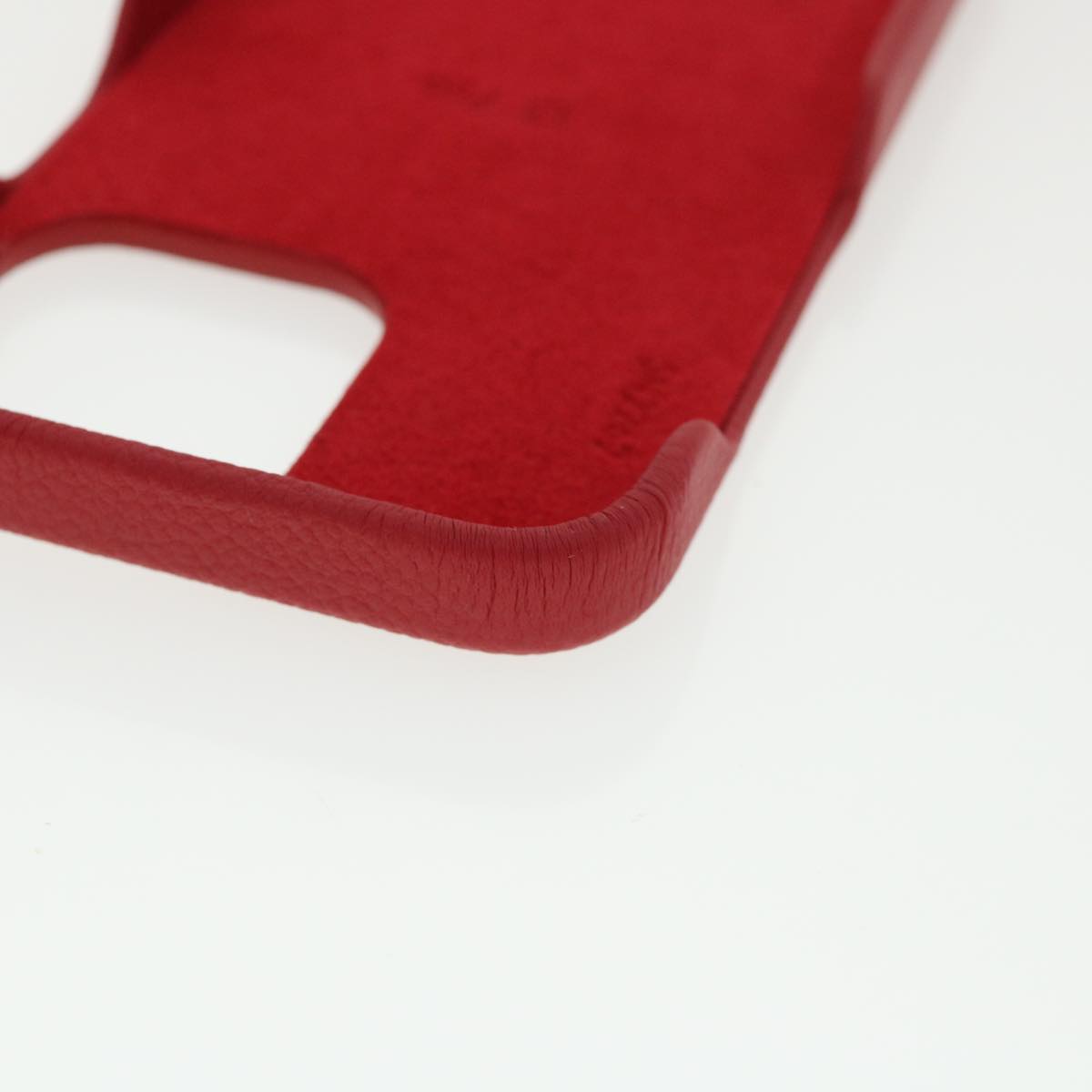 LOUIS VUITTON Monogram iPhone bumper 13pro Case Scarlet M81225 LV Auth 35678