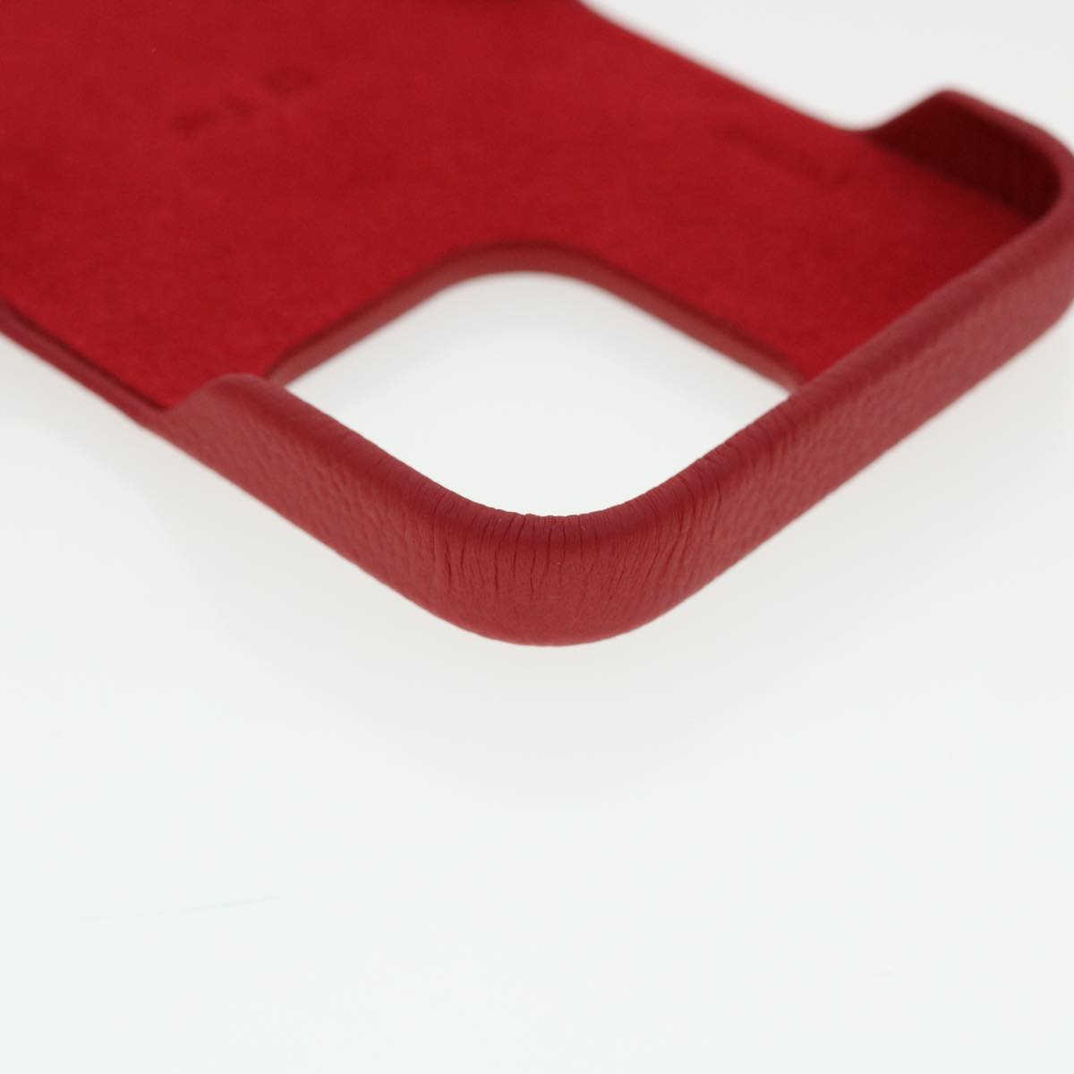 LOUIS VUITTON Monogram iPhone bumper 13pro Case Scarlet M81225 LV Auth 35678