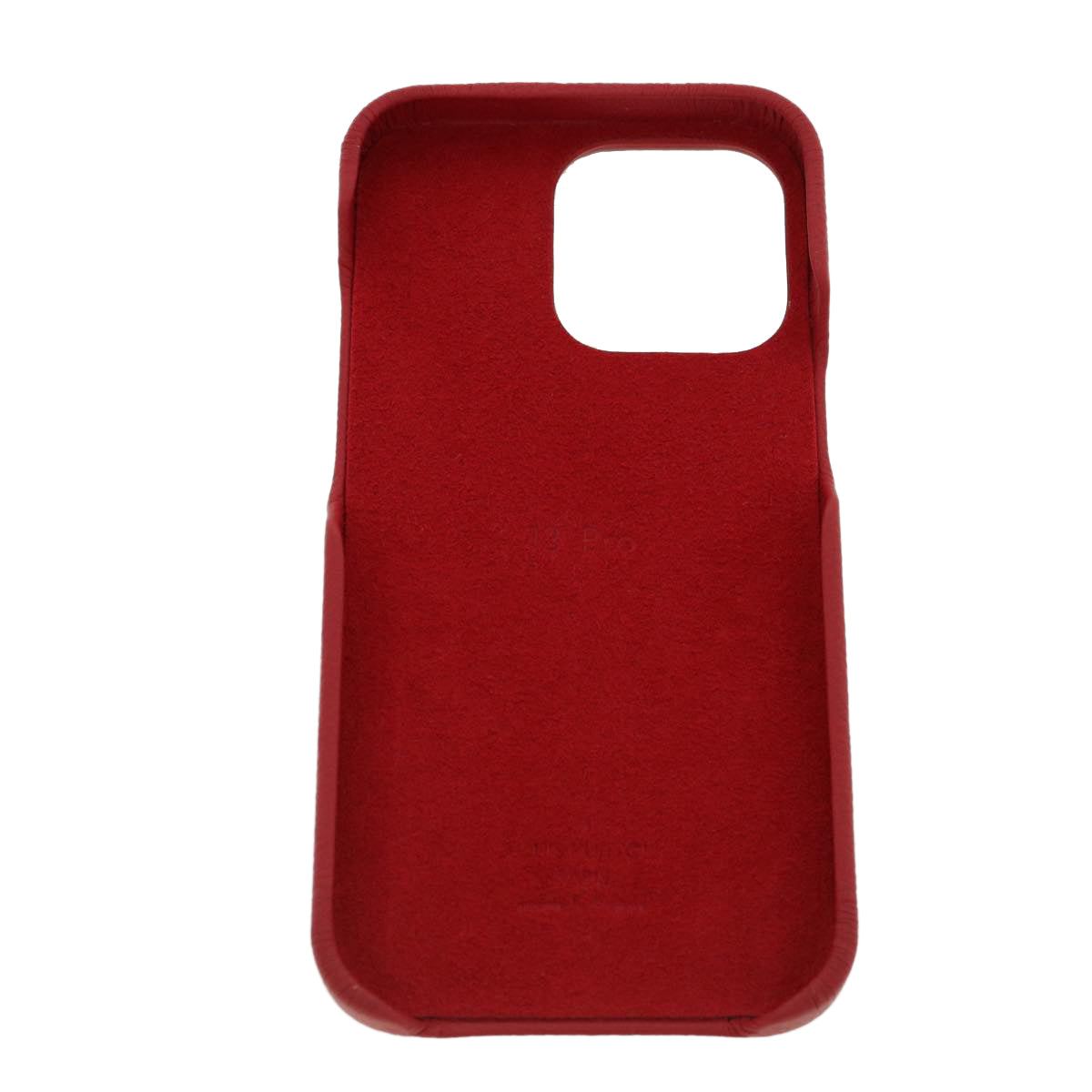 LOUIS VUITTON Monogram iPhone bumper 13pro Case Scarlet M81225 LV Auth 35678