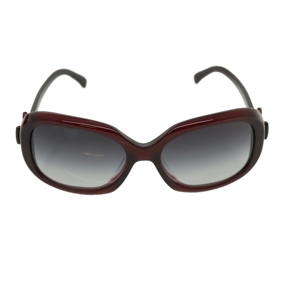 CHANEL Sunglasses Platstick Wine Red CC Auth 35680 - 0