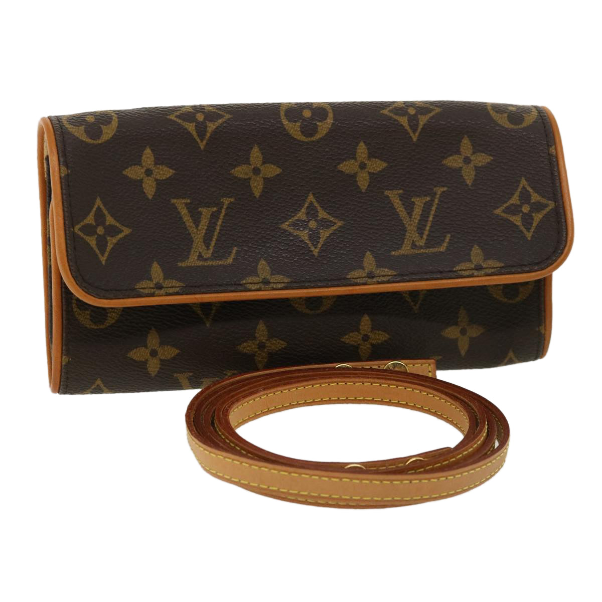 LOUIS VUITTON Monogram Pochette Twin PM Shoulder Bag M51854 LV Auth 35684