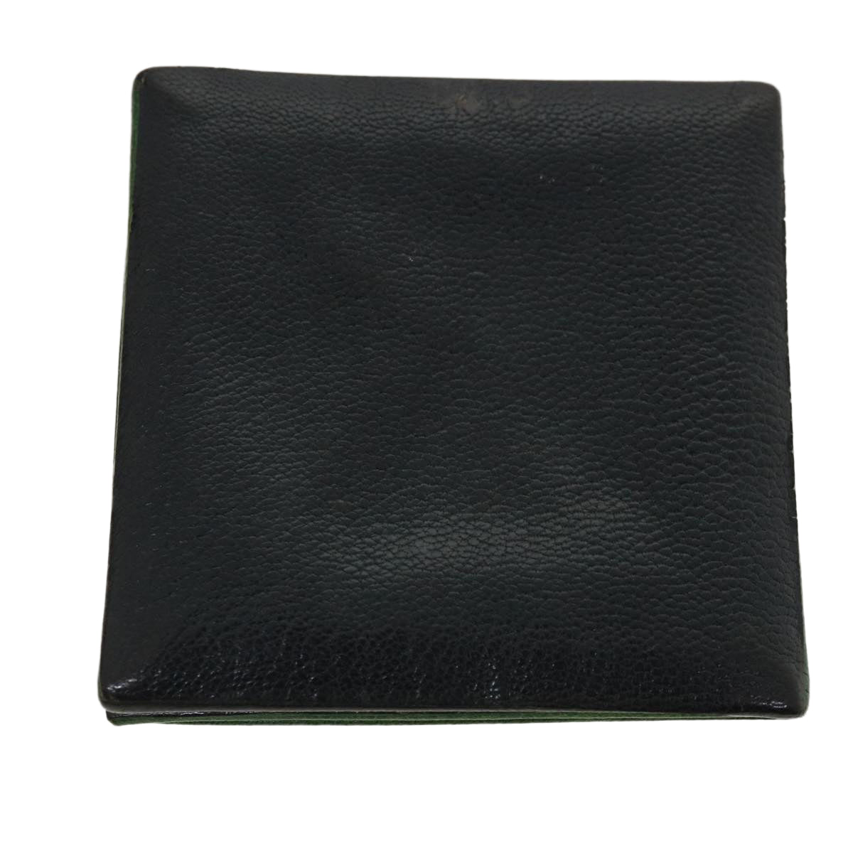 HERMES Accessory Case Leather Black Green Auth 35688 - 0