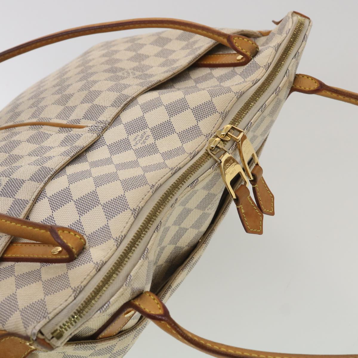 LOUIS VUITTON Damier Azur Figueri GM Tote Bag N41175 LV Auth 35691