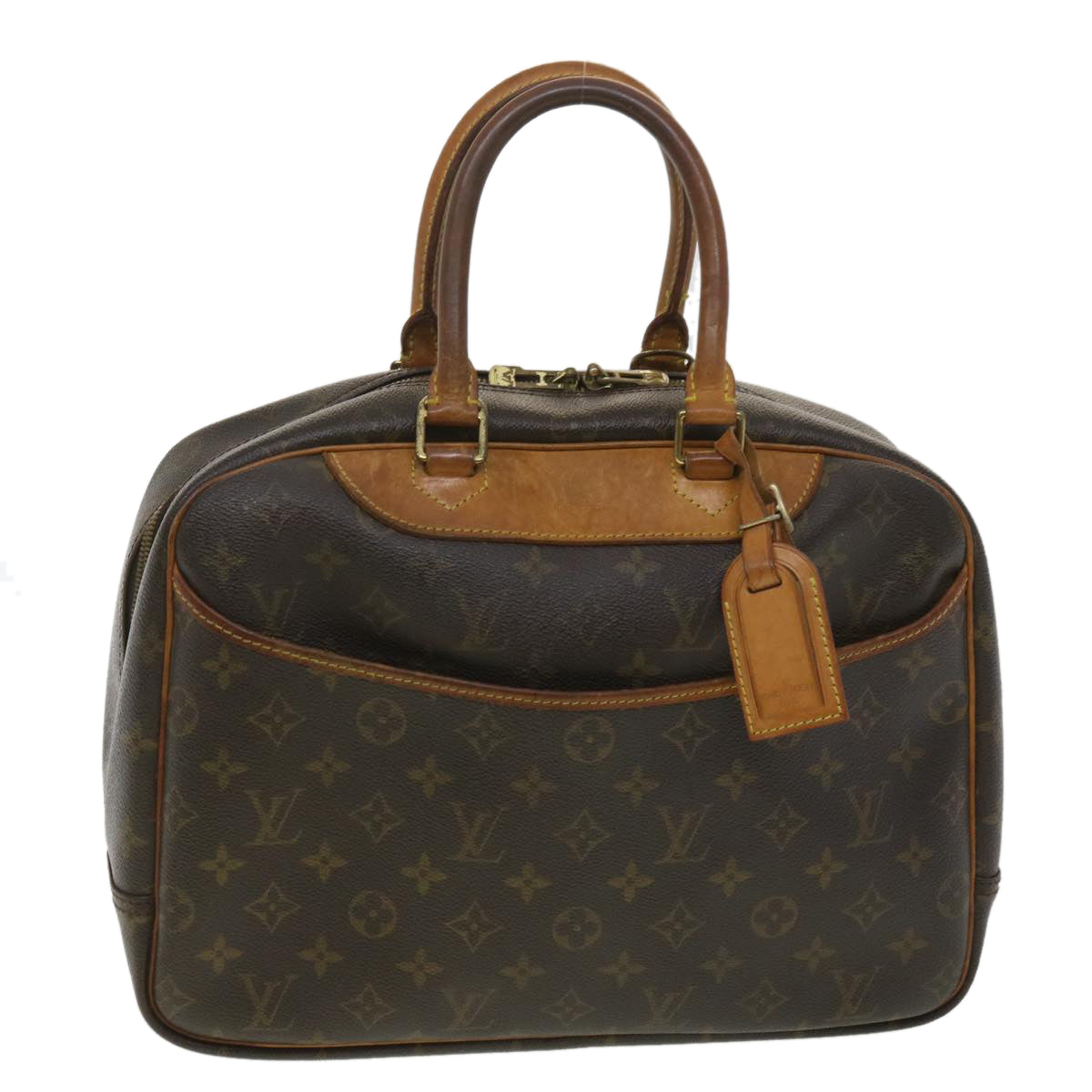 LOUIS VUITTON Monogram Deauville Hand Bag M47270 LV Auth 35704