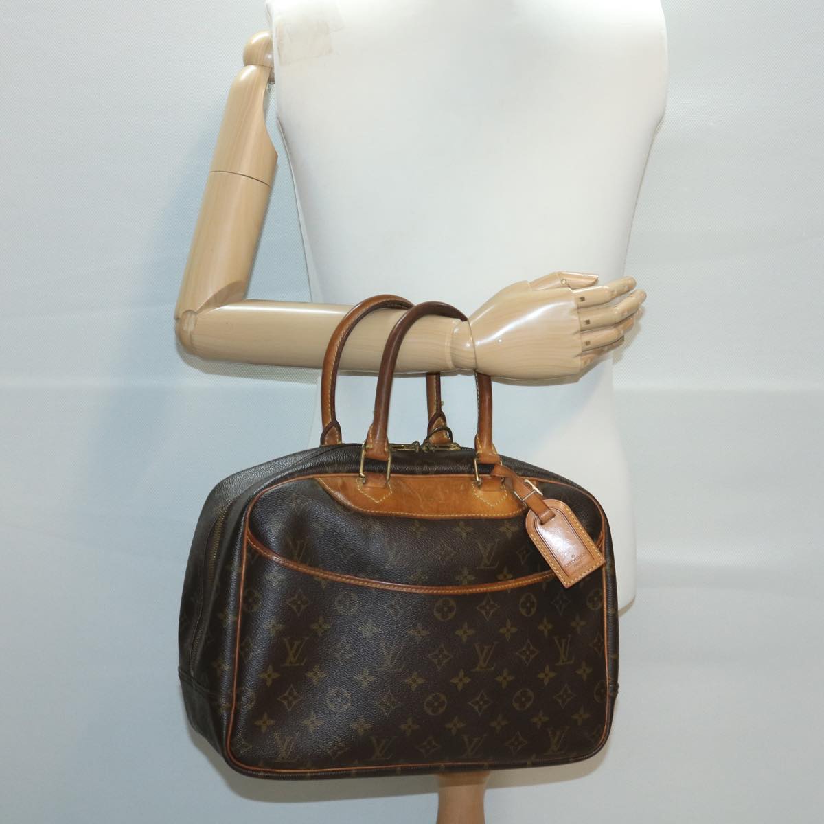 LOUIS VUITTON Monogram Deauville Hand Bag M47270 LV Auth 35704