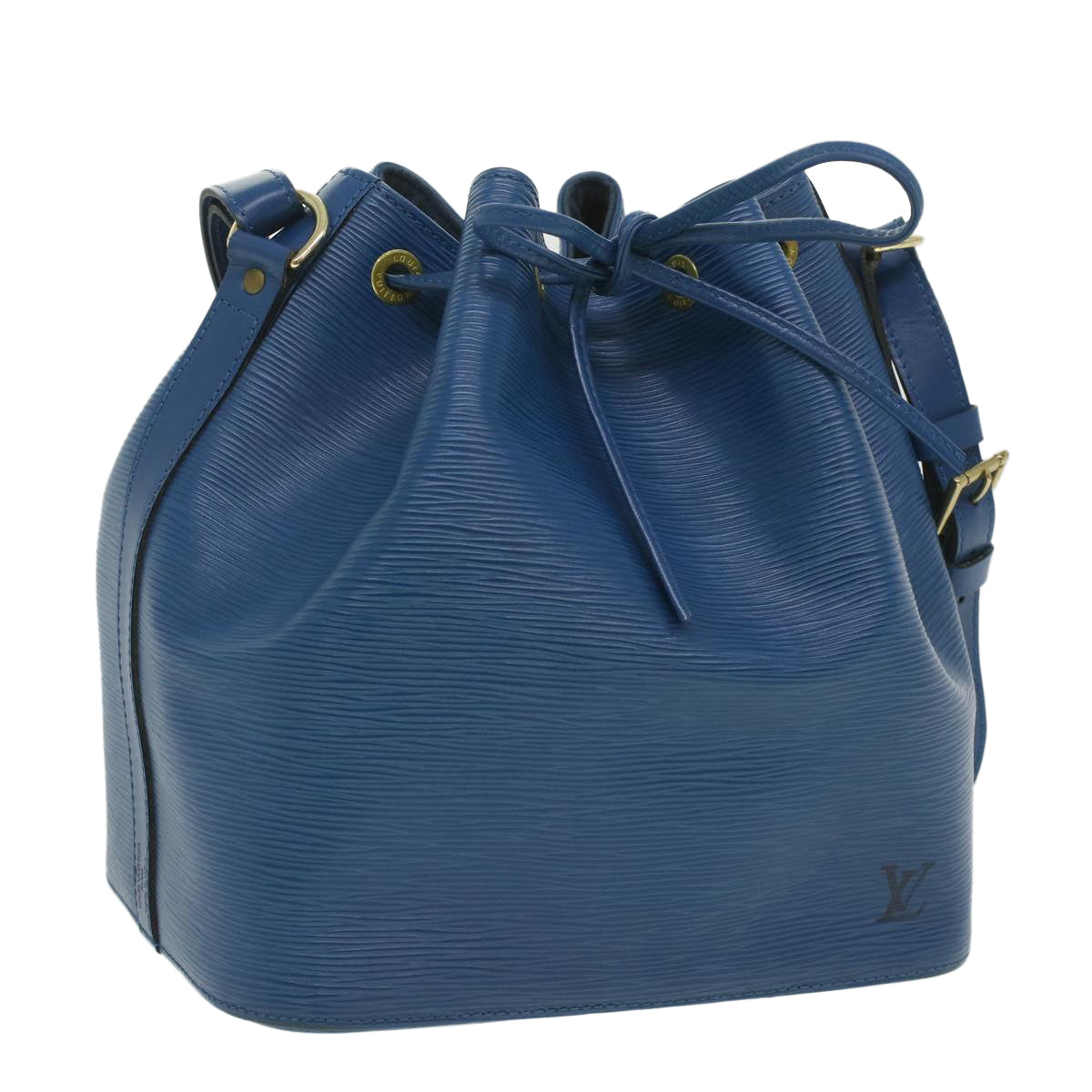 LOUIS VUITTON Epi Petit Noe Shoulder Bag Blue M44105 LV Auth 35779