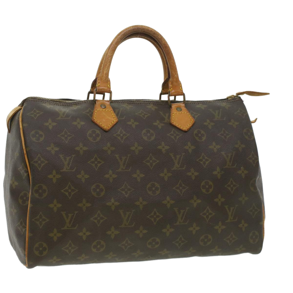 LOUIS VUITTON Monogram Speedy 35 Hand Bag M41524 LV Auth 35792