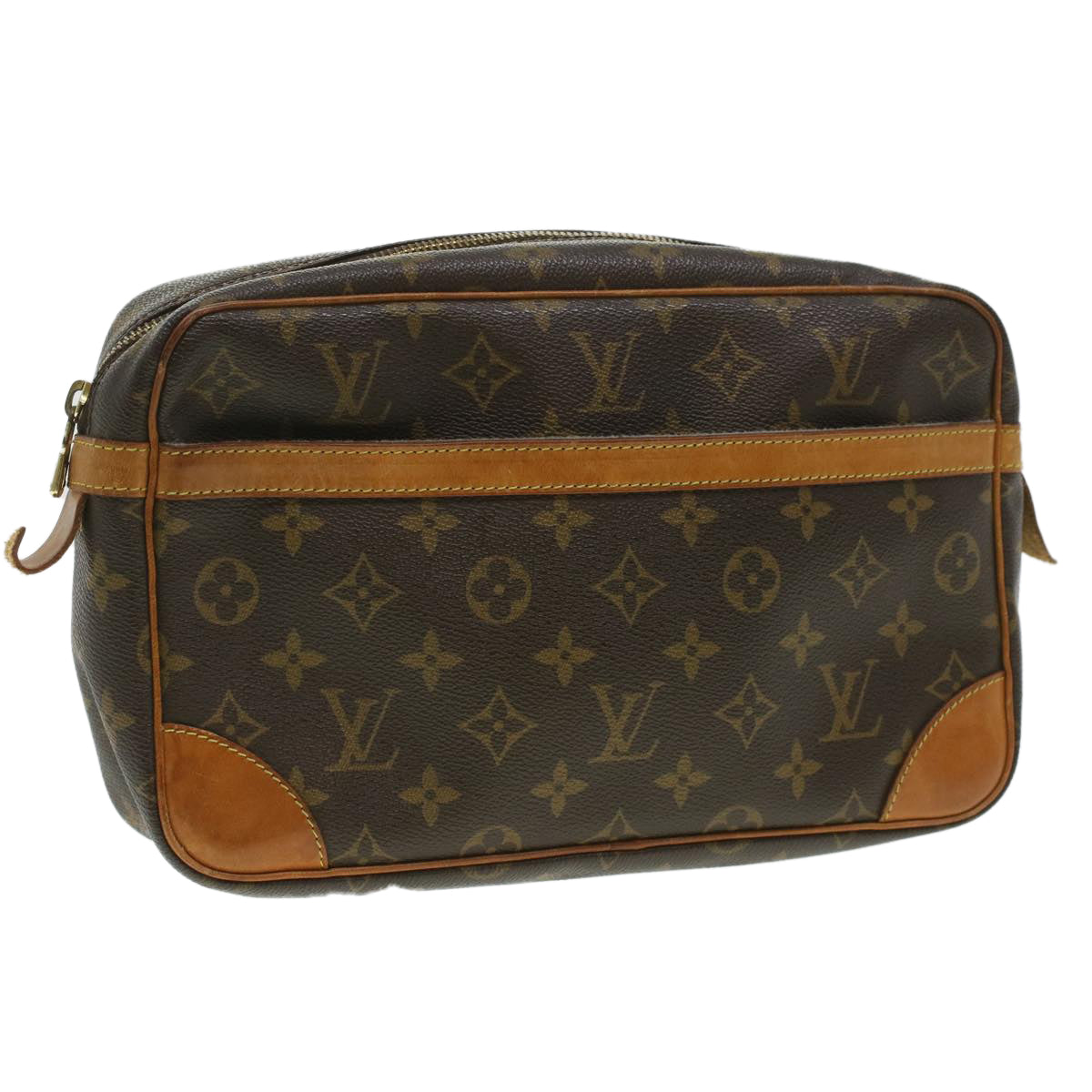 LOUIS VUITTON Monogram Compiegne 28 Clutch Bag M51845 LV Auth 35823