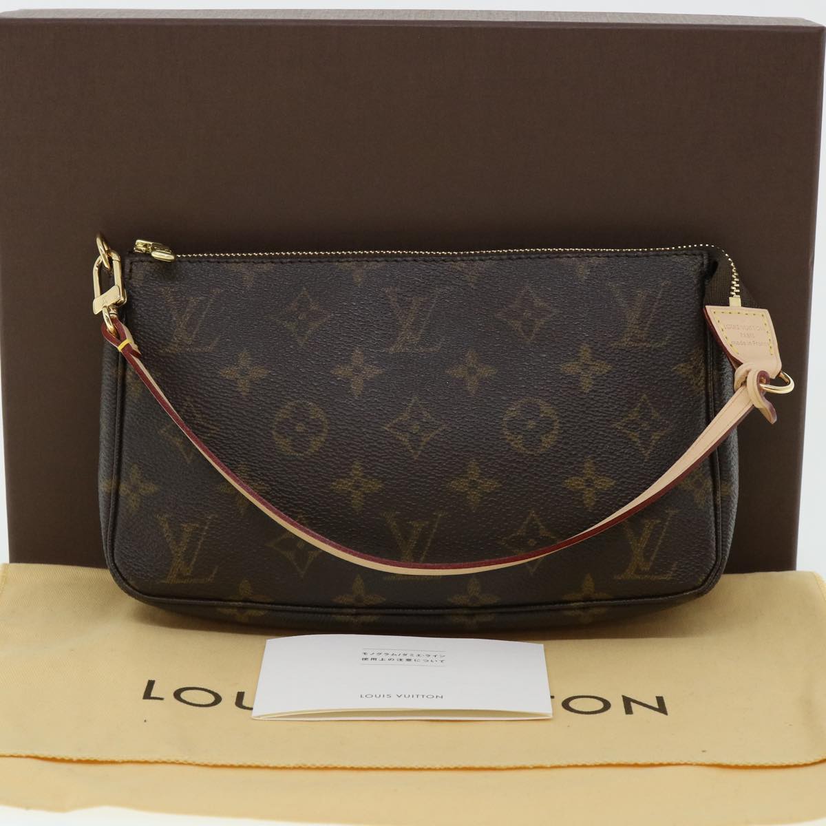 LOUIS VUITTON Monogram Pochette Accessoires Pouch M51980 LV Auth 35839