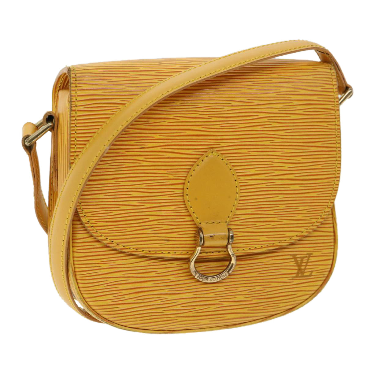 LOUIS VUITTON Epi Saint Cloud PM Shoulder Bag Yellow M52219 LV Auth 35863