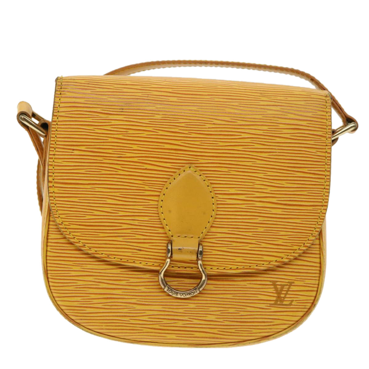 LOUIS VUITTON Epi Saint Cloud PM Shoulder Bag Yellow M52219 LV Auth 35863