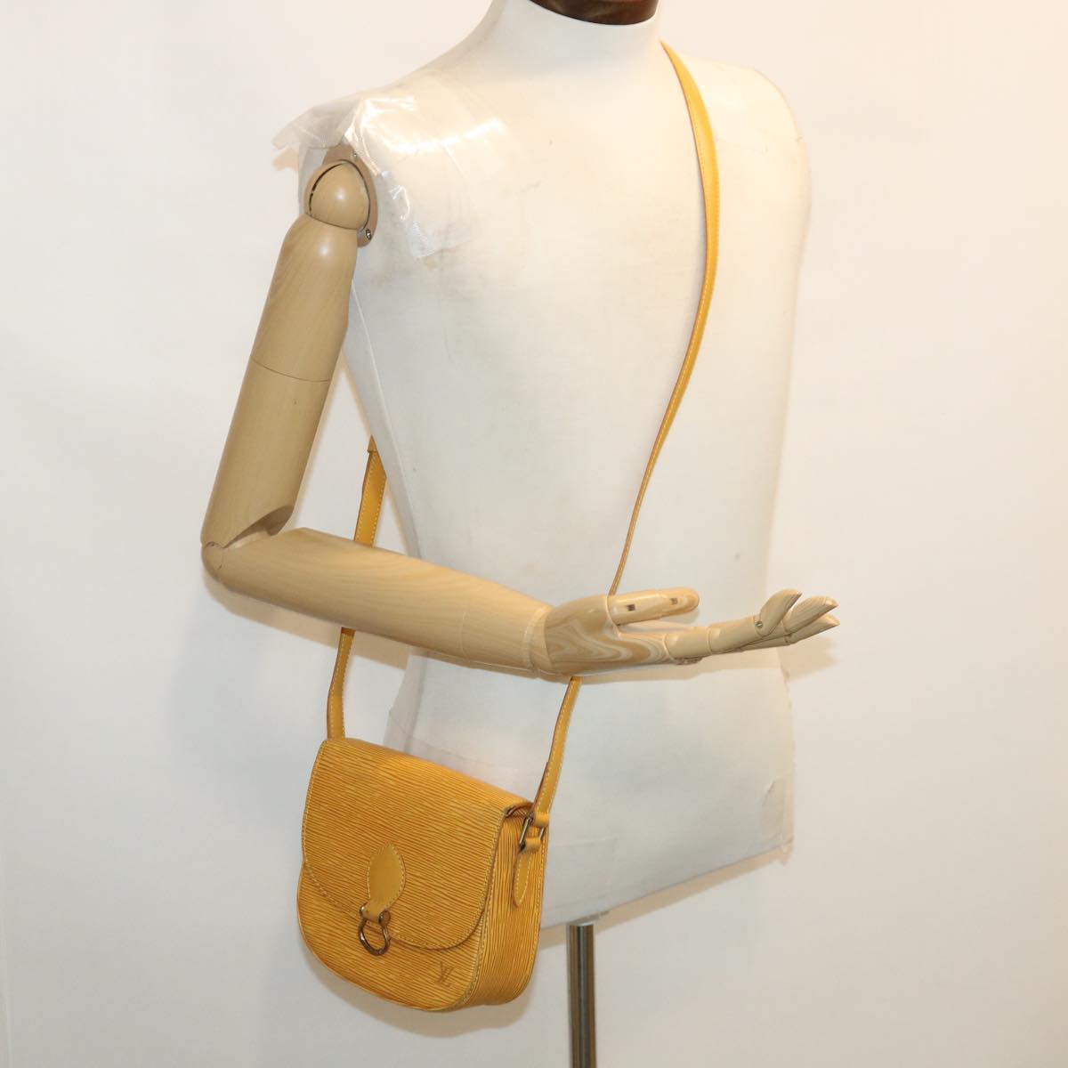 LOUIS VUITTON Epi Saint Cloud PM Shoulder Bag Yellow M52219 LV Auth 35863