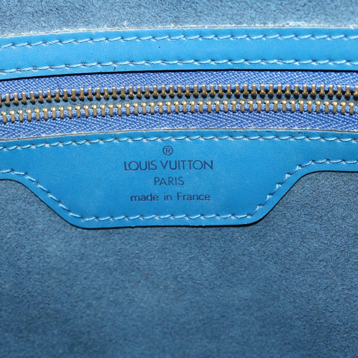 LOUIS VUITTON Epi Saint Jacques Shopping Shoulder Bag Blue M52275 LV Auth 35872