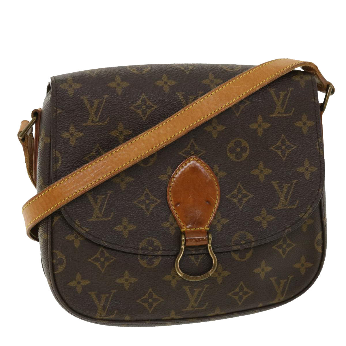 LOUIS VUITTON Monogram Saint Cloud GM Shoulder Bag M51242 LV Auth 35878