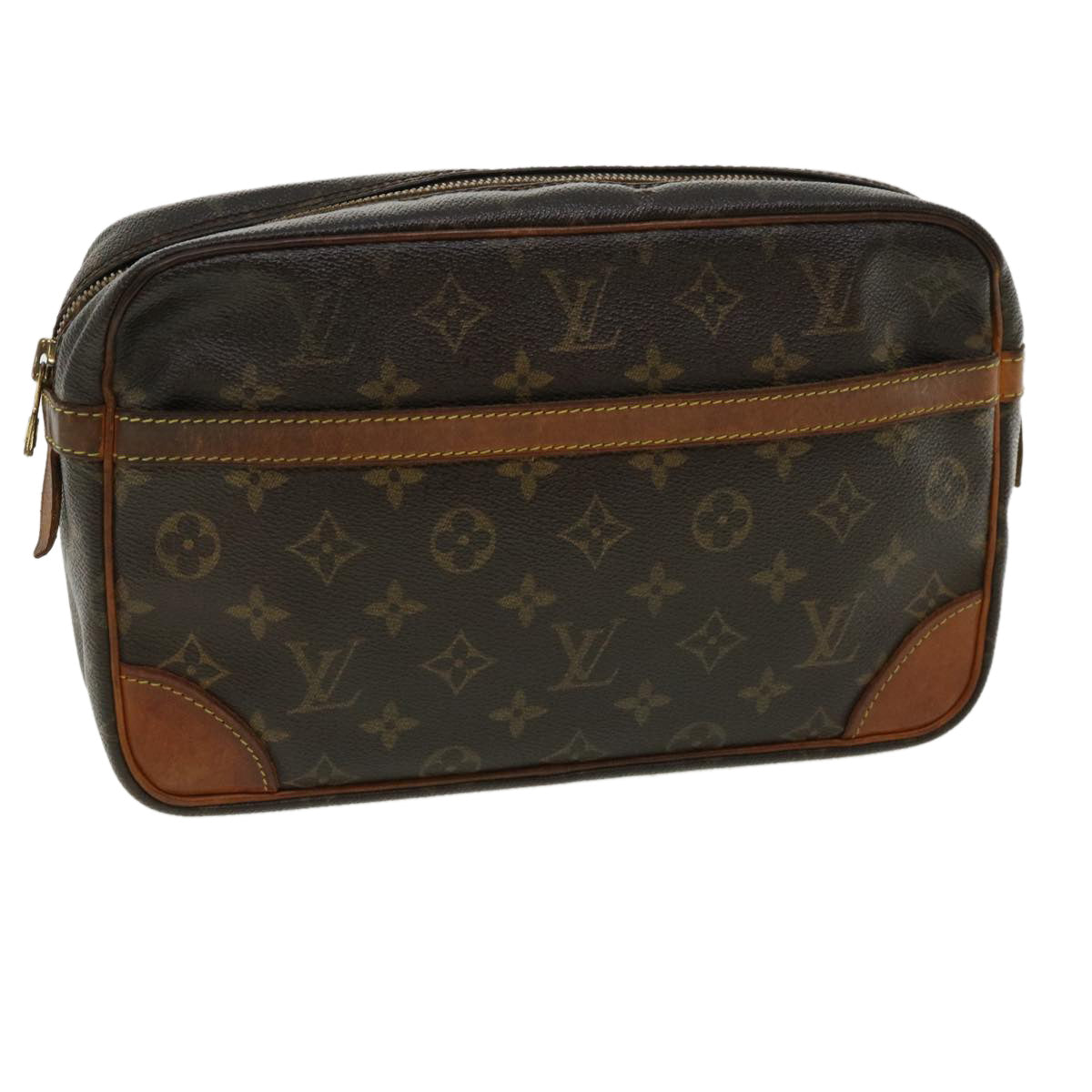 LOUIS VUITTON Monogram Compiegne 28 Clutch Bag M51845 LV Auth 35889