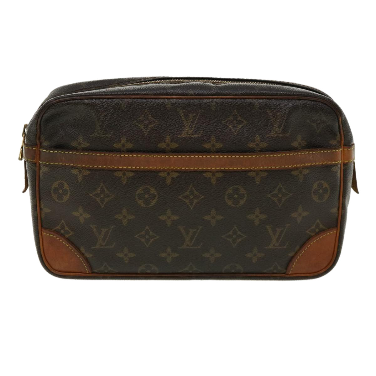 LOUIS VUITTON Monogram Compiegne 28 Clutch Bag M51845 LV Auth 35889