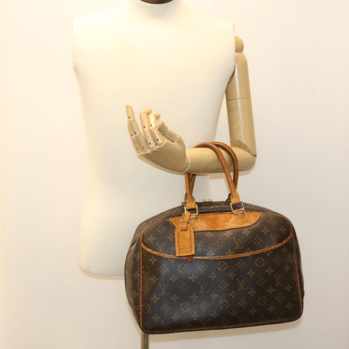 LOUIS VUITTON Monogram Deauville Hand Bag M47270 LV Auth 35907