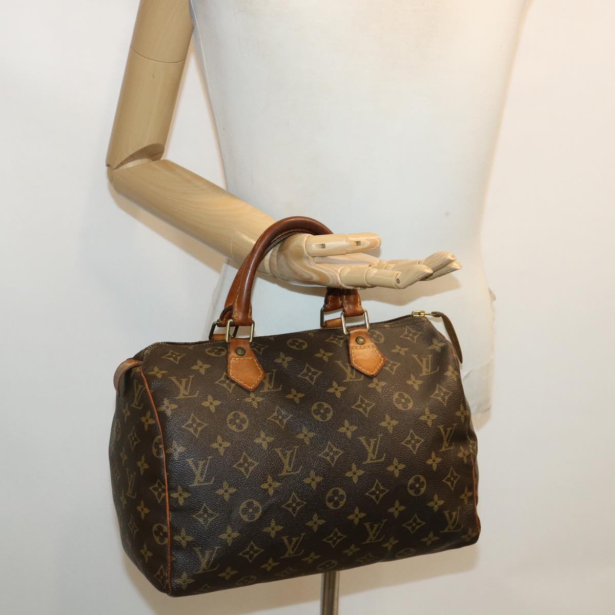 LOUIS VUITTON Monogram Speedy 30 Hand Bag M41526 LV Auth 35913