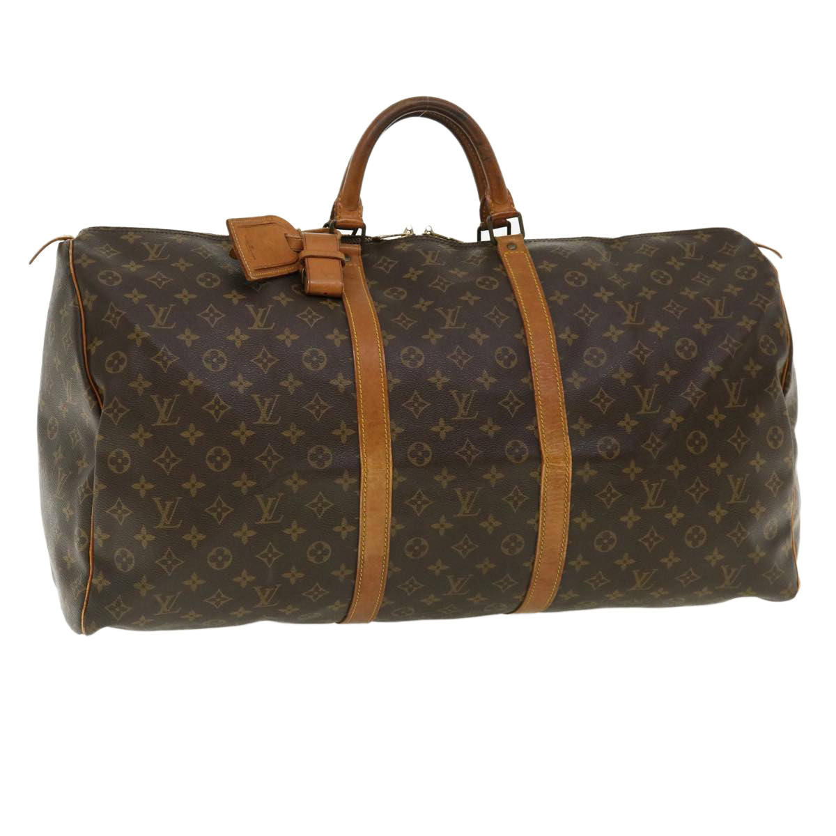 LOUIS VUITTON Monogram Keepall 55 Boston Bag M41424 LV Auth 35931