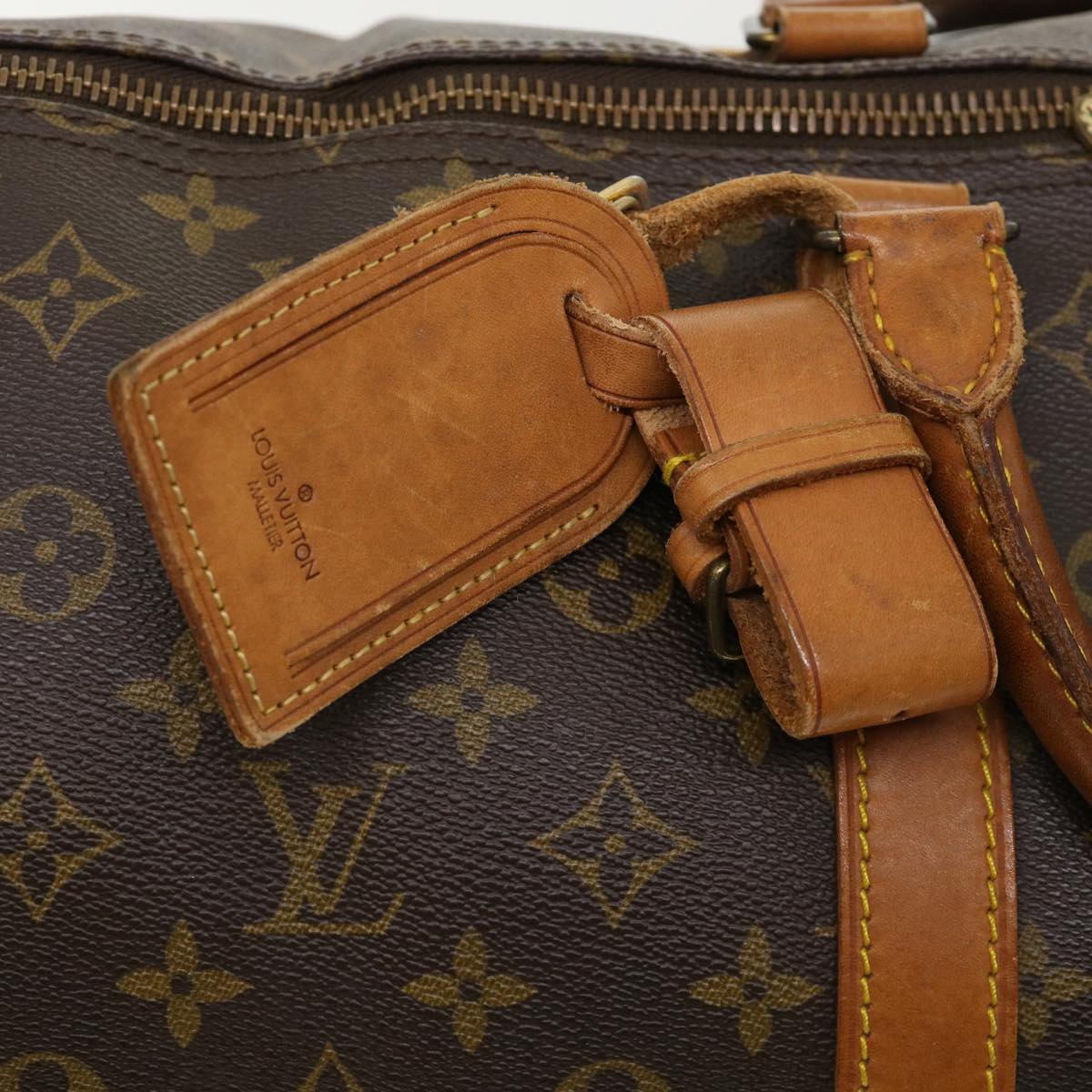 LOUIS VUITTON Monogram Keepall 55 Boston Bag M41424 LV Auth 35931