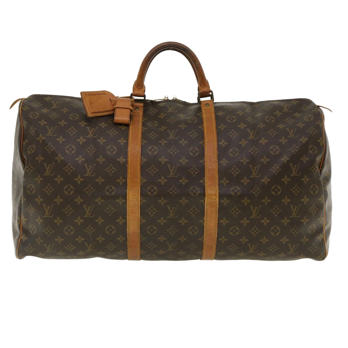 LOUIS VUITTON Monogram Keepall 55 Boston Bag M41424 LV Auth 35931