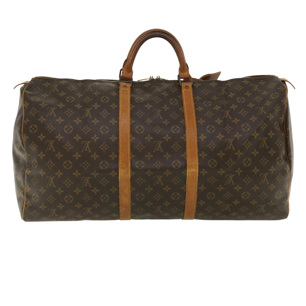 LOUIS VUITTON Monogram Keepall 55 Boston Bag M41424 LV Auth 35931