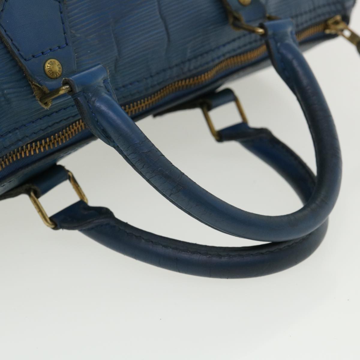 LOUIS VUITTON Epi Speedy 30 Hand Bag Blue M43005 LV Auth 35937