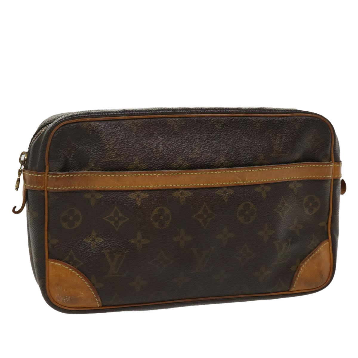 LOUIS VUITTON Monogram Compiegne 28 Clutch Bag M51845 LV Auth 35961