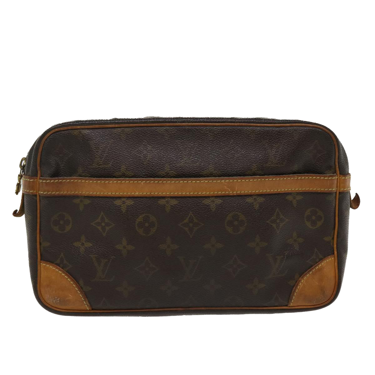 LOUIS VUITTON Monogram Compiegne 28 Clutch Bag M51845 LV Auth 35961