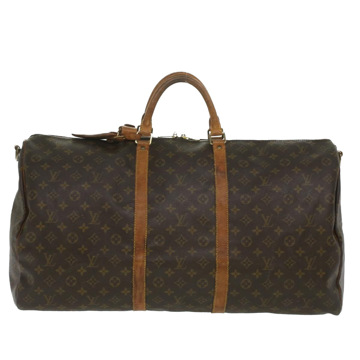 LOUIS VUITTON Monogram Keepall Bandouliere 60 Boston Bag M41412 LV Auth 35986