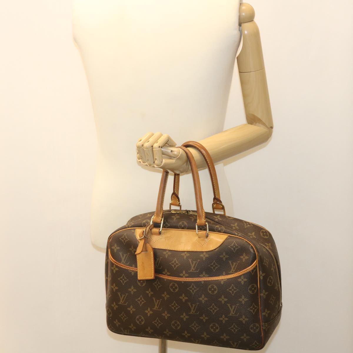 LOUIS VUITTON Monogram Deauville Hand Bag M47270 LV Auth 35997