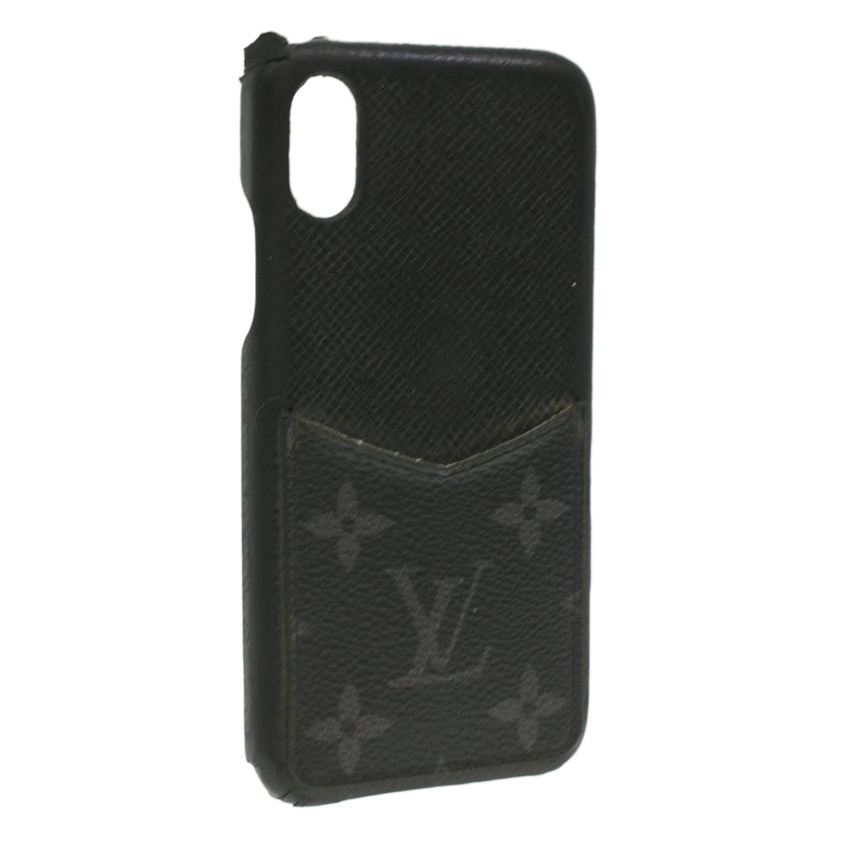 LOUIS VUITTON Taigalama iPhoneX / XS iPhone Case Black LV Auth 36012