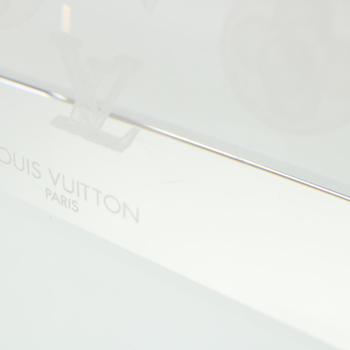 LOUIS VUITTON Monogram Paper Weight Glass VIP Only Clear LV Auth 36030